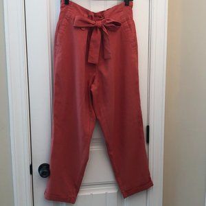 NWOT ONE5ONE CHELSEA STRAIGHT LEG LINEN PANT; SIZE L